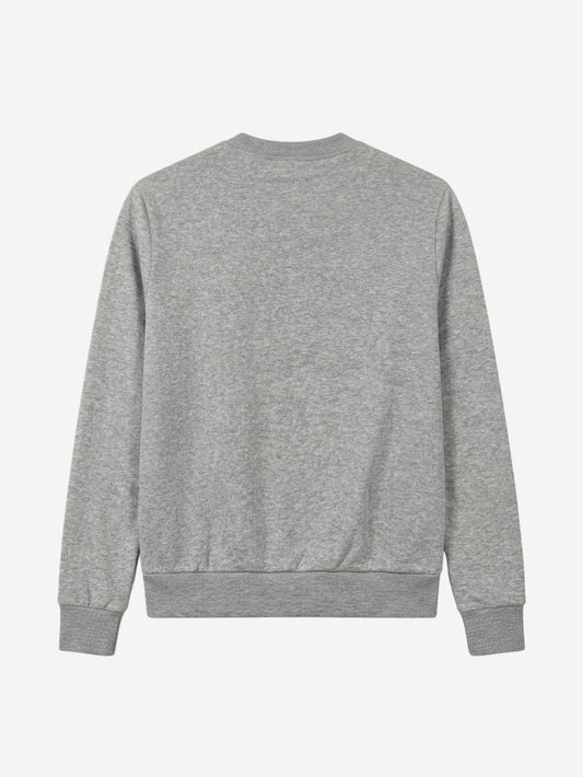 Men's Cotton-Poly Fleece Crew Neck Sweatshirt – Big Detroit (Grey) | 320 GSM