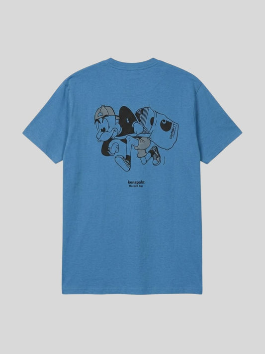 Premium Cotton T-Shirt – Damn Day (Blue/Black)