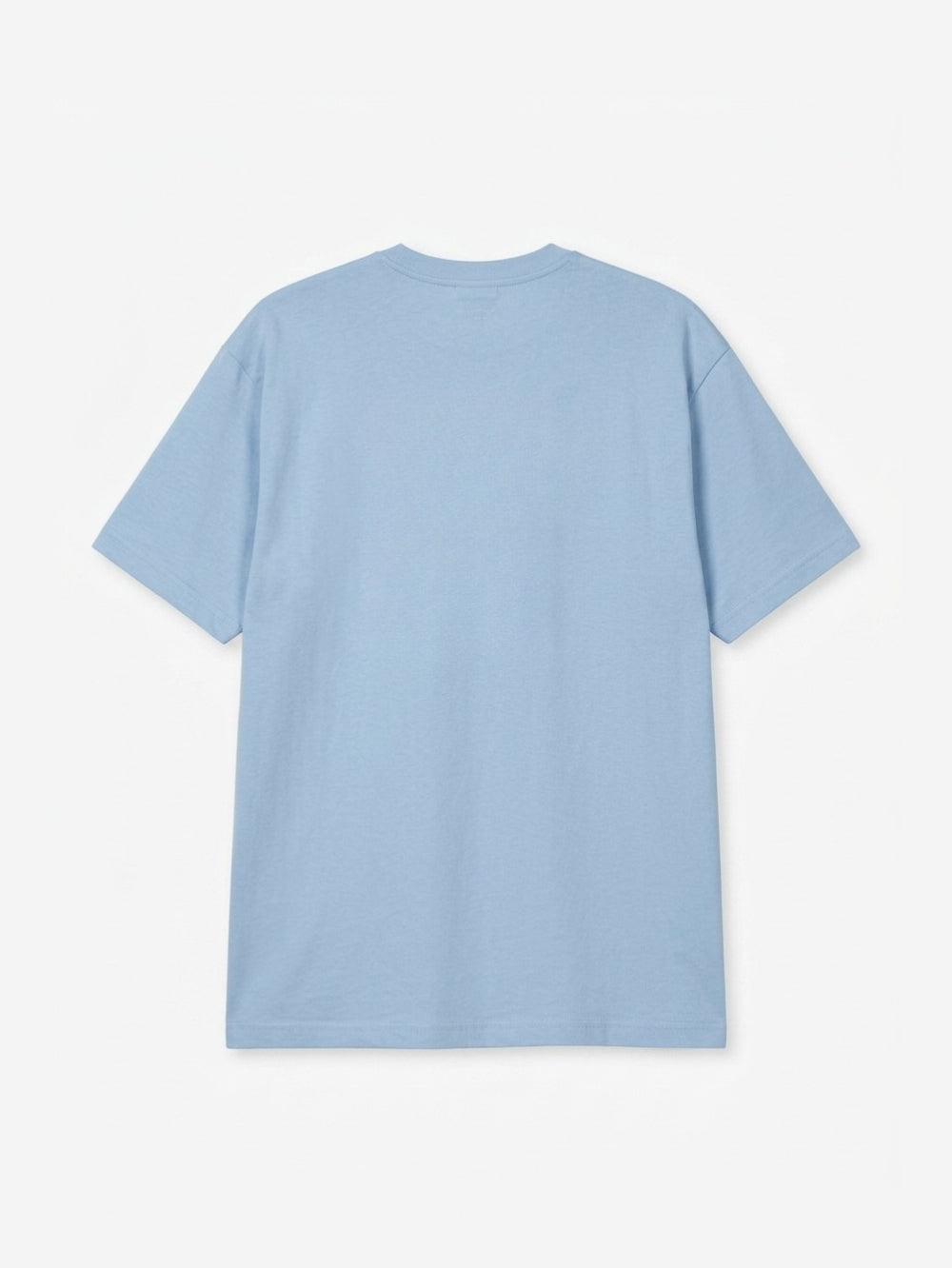 Men's 100% Cotton Crew Neck T-Shirt – Duck WIP (Dusty Blue) | 180 GSM