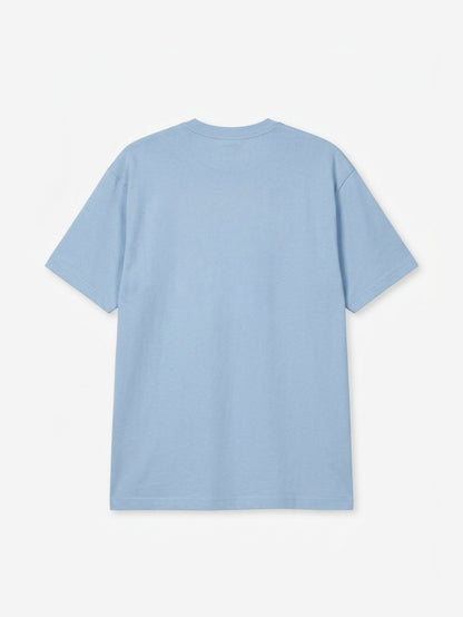 Men's 100% Cotton Crew Neck T-Shirt – Duck WIP (Dusty Blue) | 180 GSM