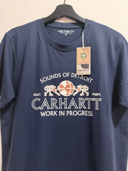 Premium Cotton T-Shirt – Sound of Detroit Print (Navy Blue)