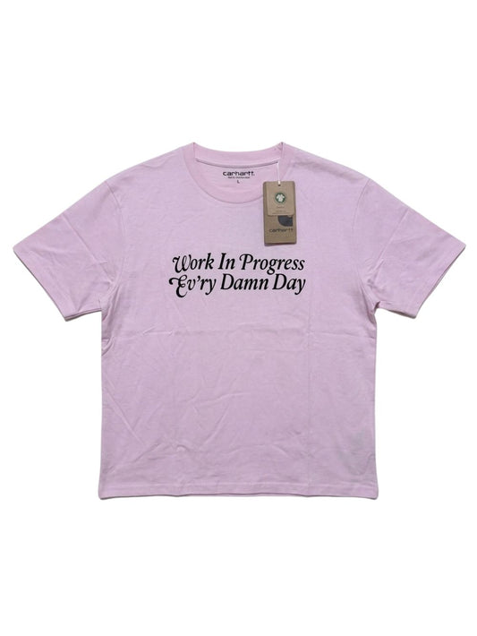 Men's 100% Cotton Crew Neck T-Shirt – Damn Day (Light Pink) | 180 GSM