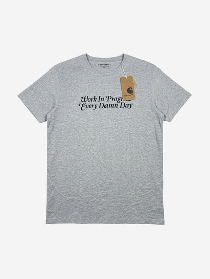 Men's 100% Cotton Crew Neck T-Shirt – Damn Day (Grey) | 180 GSM