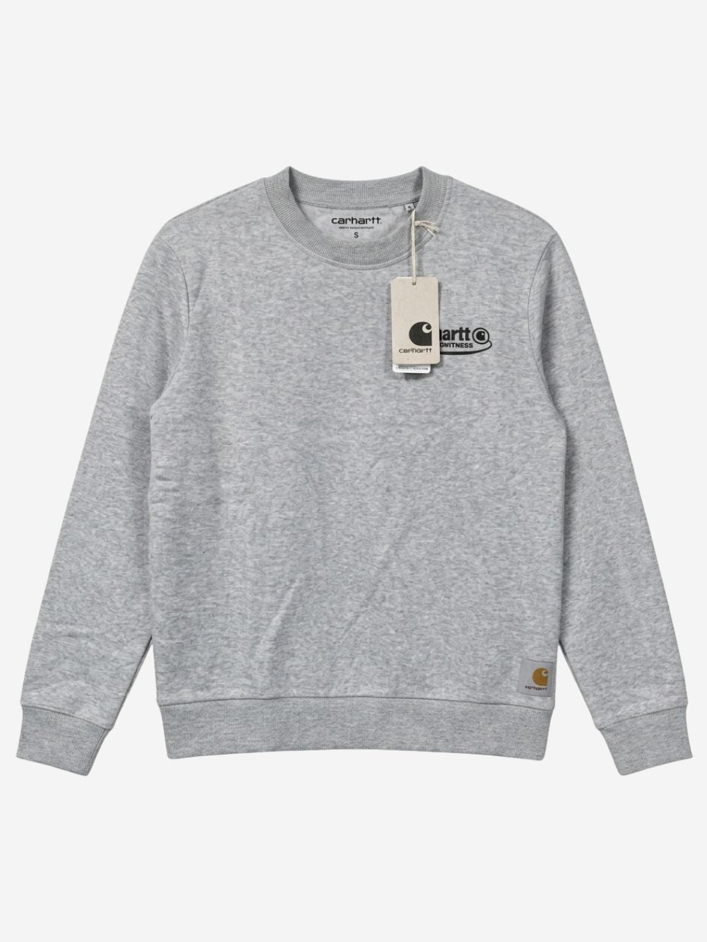Men's Cotton-Poly Fleece Crew Neck Sweatshirt – Delicate (Red) (Grey) | 320 GSM