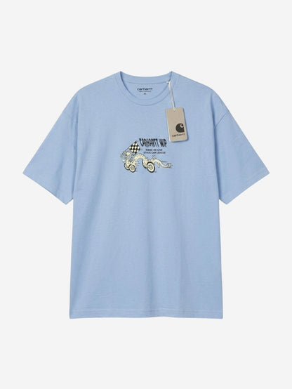 Men's 100% Cotton Crew Neck T-Shirt – Make Believe (Dusty Blue) | 180 GSM