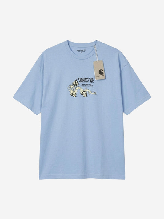 Men's 100% Cotton Crew Neck T-Shirt – Make Believe (Dusty Blue) | 180 GSM