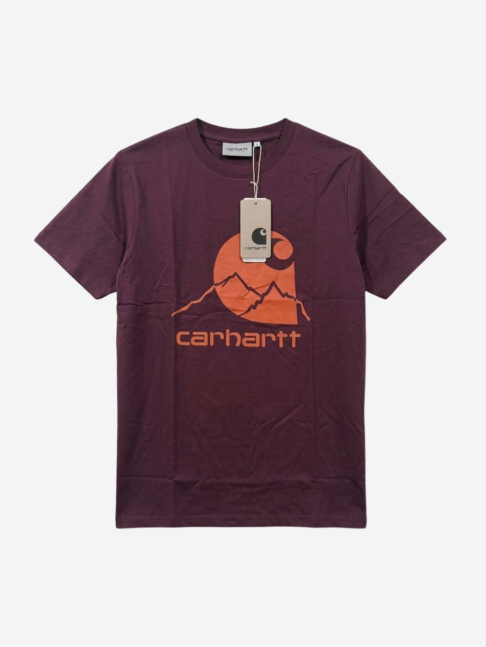 Men's 100% Cotton Crew Neck T-Shirt – Orange Mountain (Burgundy) | 180 GSM