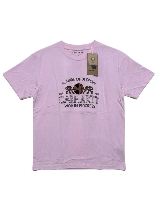 Men's 100% Cotton Crew Neck T-Shirt – Sound of Detroit (Light Pink) | 180 GSM