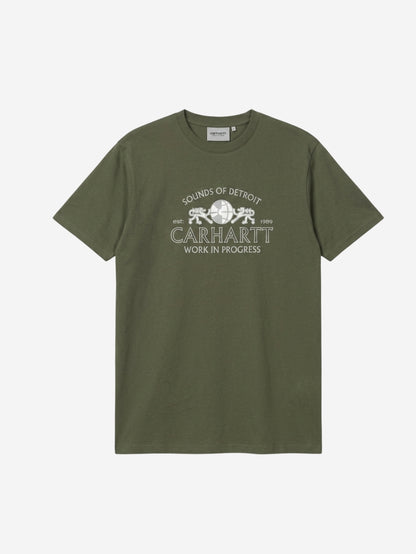 Men's 100% Cotton Crew Neck T-Shirt – Sound of Detroit (Dark Olive) | 180 GSM