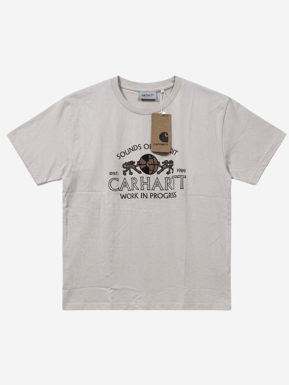 Men's 100% Cotton Crew Neck T-Shirt – Sound of Detroit (Light Beige) | 180 GSM