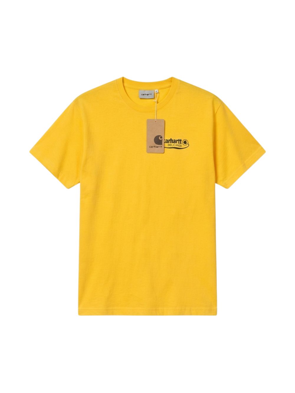 Men's 100% Cotton Crew Neck T-Shirt – Delicatessen Print (Yellow) | 180 GSM