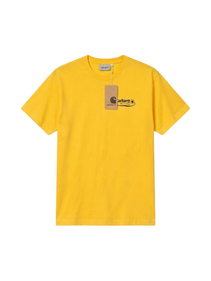 Men's 100% Cotton Crew Neck T-Shirt – Delicatessen Print (Yellow) | 180 GSM