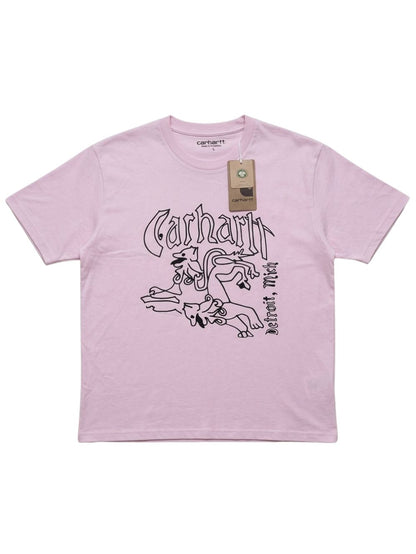 Men's 100% Cotton Crew Neck T-Shirt – Detroit Mitch Print (Light Pink) | 180 GSM