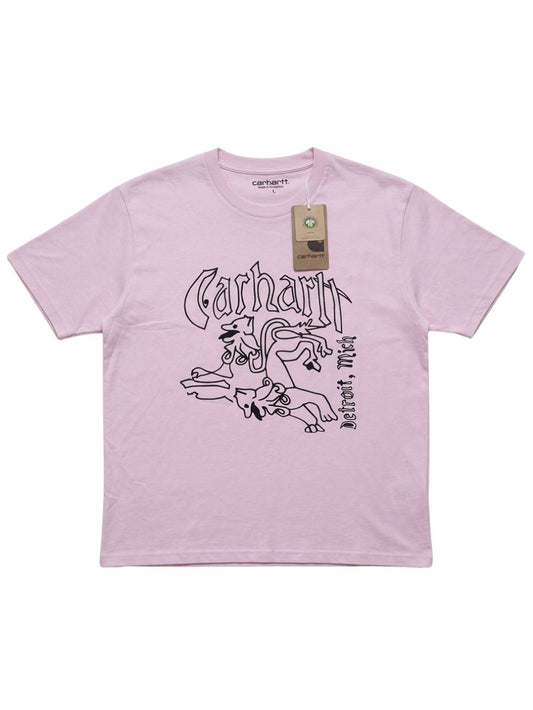 Men's 100% Cotton Crew Neck T-Shirt – Detroit Mitch Print (Light Pink) | 180 GSM
