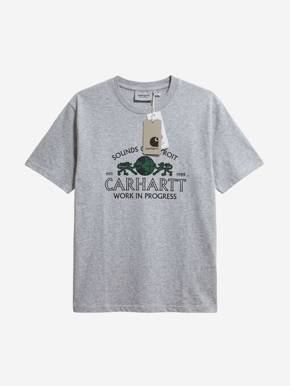 Men's 100% Cotton Crew Neck T-Shirt – Sound of Detroit (Green) in White | 180 GSM