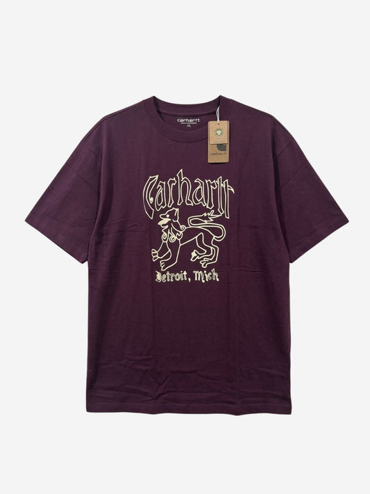 Men's Cotton-Poly Fleece Crew Neck Sweatshirt – Damn Day (Burgandy) | 320 GSM
