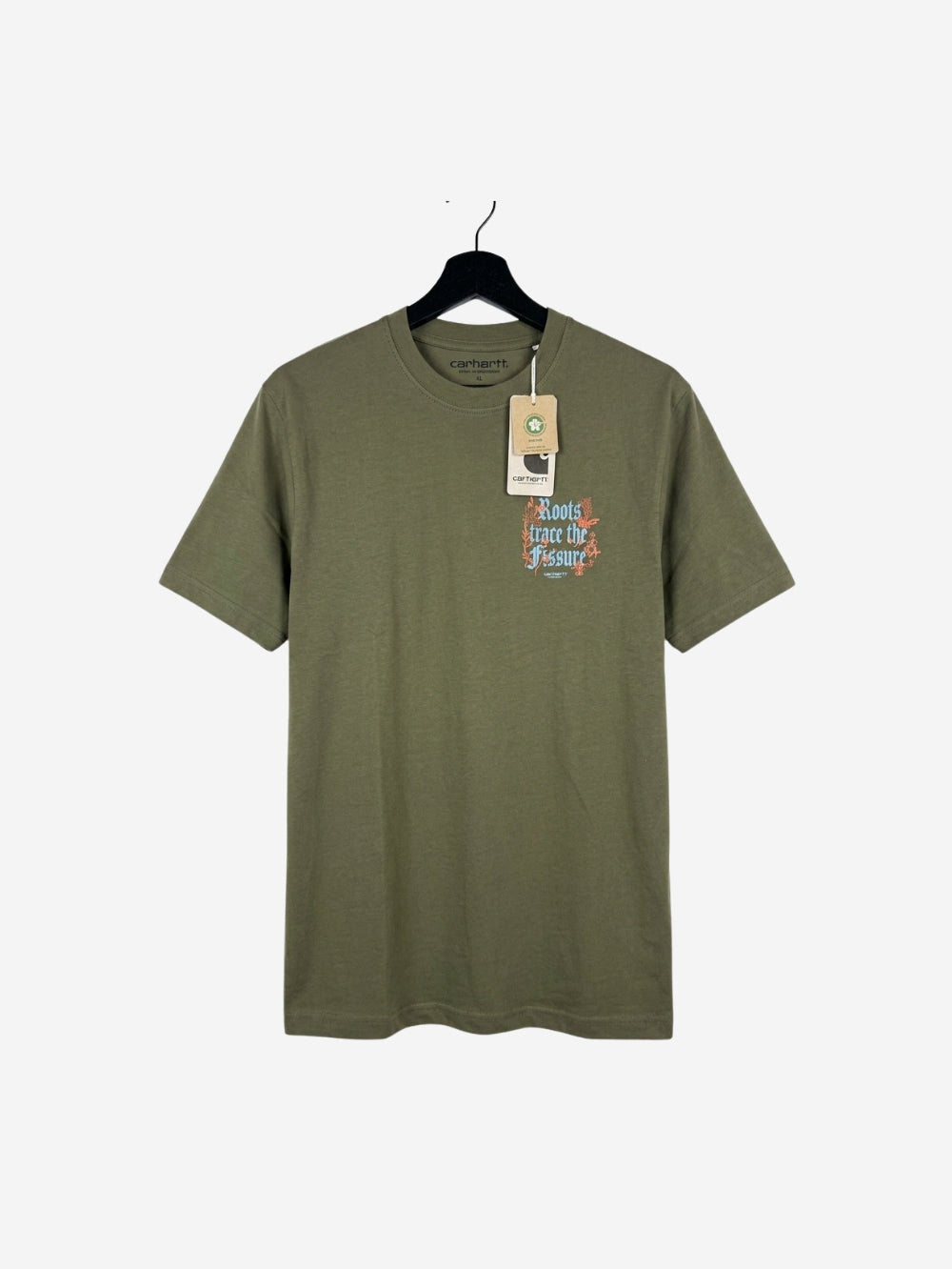 Men's 100% Cotton Crew Neck T-Shirt – Duck Print (Light Olive) | 180 GSM