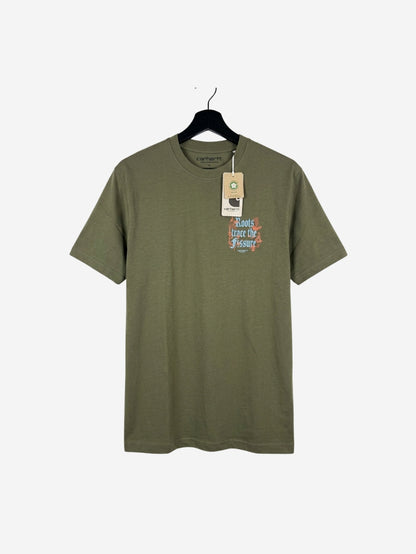 Men's 100% Cotton Crew Neck T-Shirt – Duck Print (Light Olive) | 180 GSM