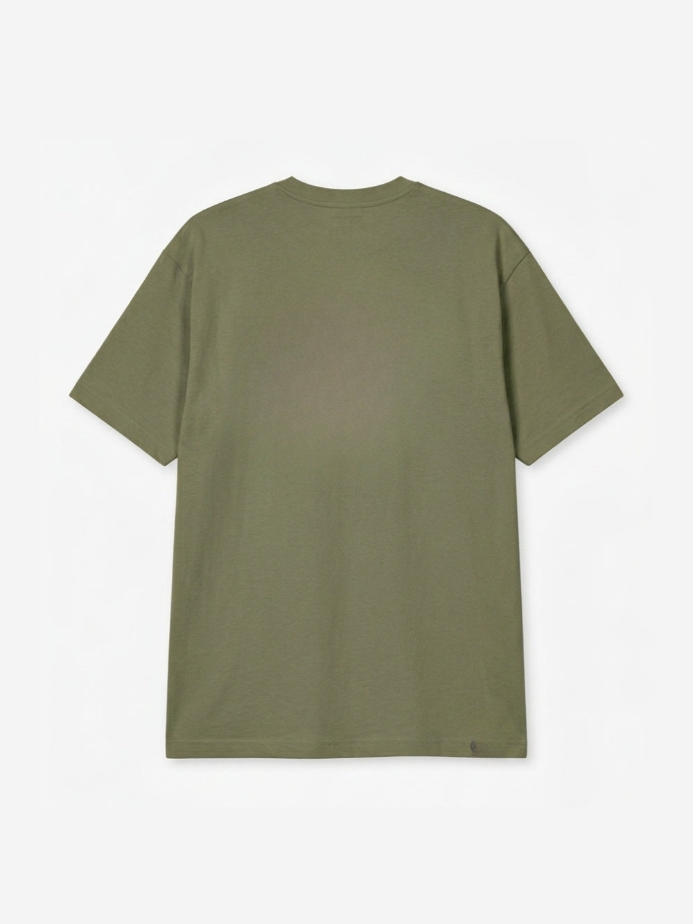 Men's 100% Cotton Crew Neck T-Shirt – Big Detroit (Orange) (Light Olive Green) | 180 GSM