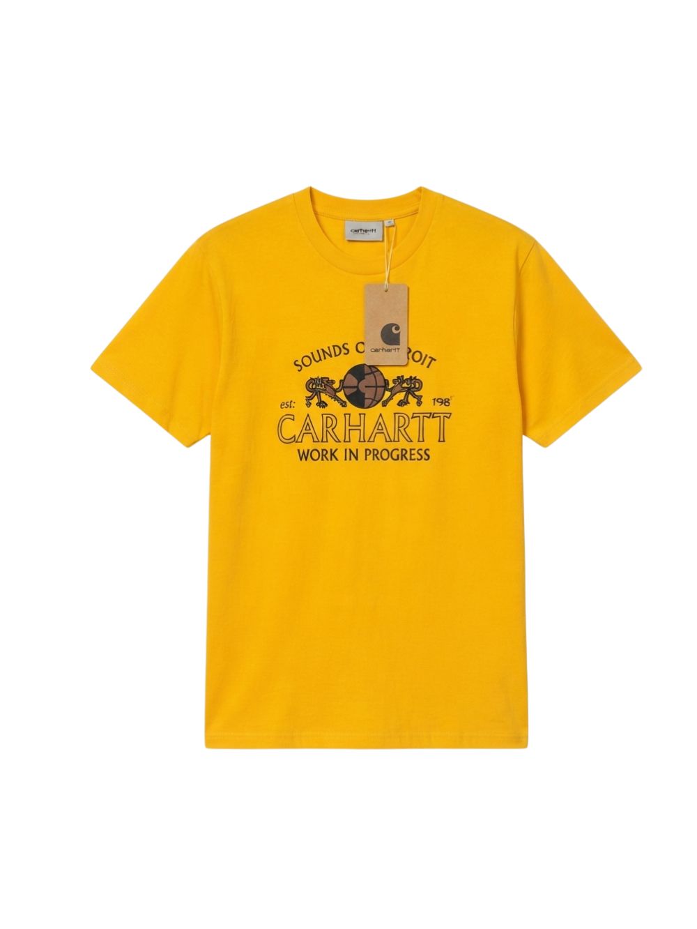 Men's Cotton-Poly Fleece Crew Neck Sweatshirt – Sound of Detroit (Yellow) | 320 GSM
