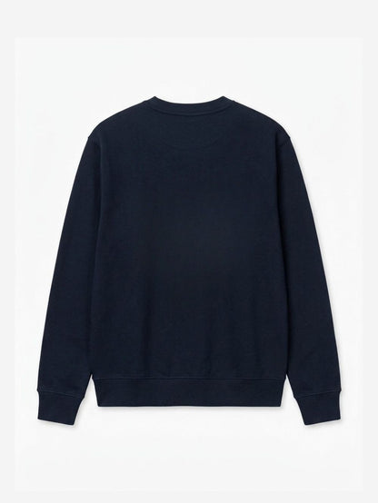 Men's Cotton-Poly Fleece Crew Neck Sweatshirt – Big Detroit Monkey (Black) | 320 GSM