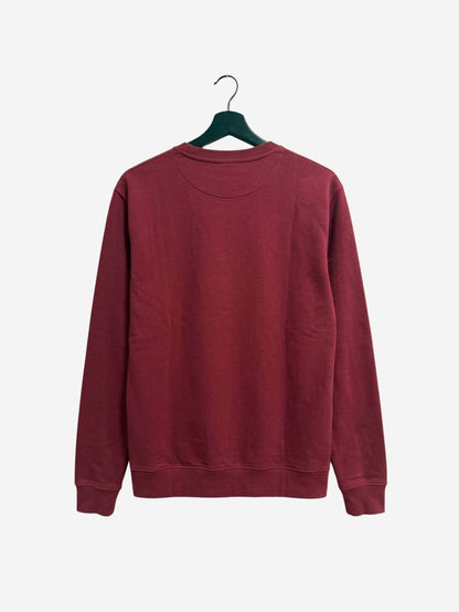 Men's Cotton-Poly Fleece Crew Neck Sweatshirt – Big Detroit (Burgandy) | 320 GSM