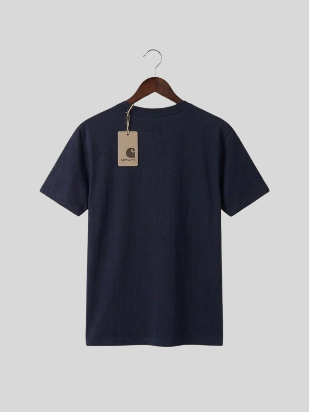Premium Cotton T-Shirt – Man Small Print (Navy)