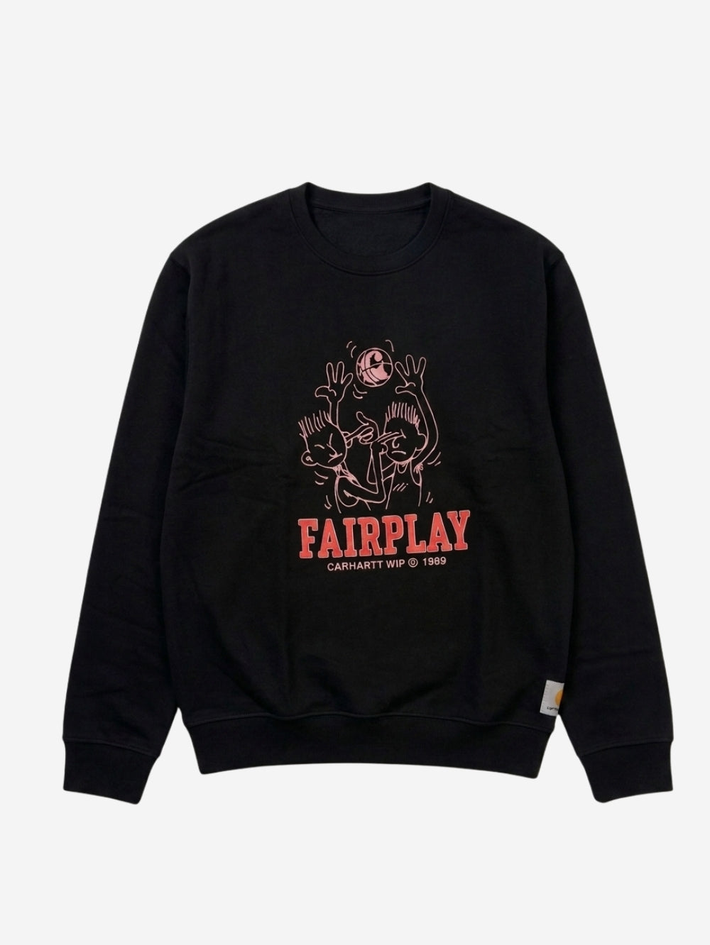 Men's Cotton-Poly Fleece Crew Neck Sweatshirt – Motorsports Print (Black) | 320 GSM
