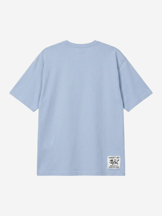 Men's 100% Cotton Crew Neck T-Shirt – Make Believe (Dusty Blue) | 180 GSM