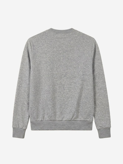 Men's Cotton-Poly Fleece Crew Neck Sweatshirt – Big Detroit (Grey) | 320 GSM