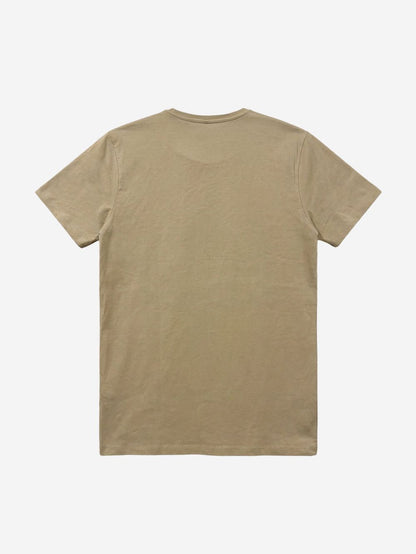 Men's 100% Cotton Crew Neck T-Shirt – Damn Day Print (Beige) | 180 GSM