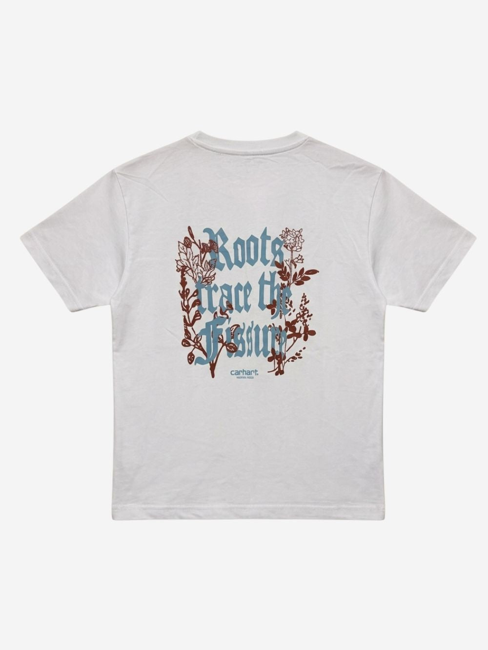 Men's 100% Cotton Crew Neck T-Shirt – Roots Print (White) | 180 GSM