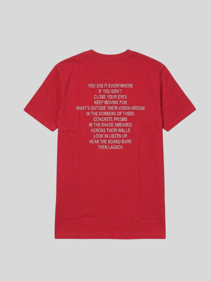 Premium Cotton T-Shirt – Destroy Print (Red)