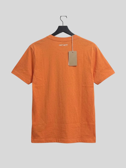 Premium Cotton T-Shirt – Delicatessen Print (Orange)