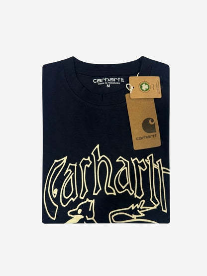 Men's 100% Cotton Crew Neck T-Shirt – Detroit Mich Print (Black) | 180 GSM