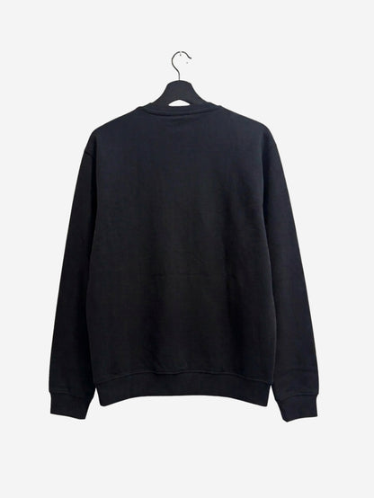 Men's Cotton-Poly Fleece Crew Neck Sweatshirt – Motorsports Print (Black) | 320 GSM