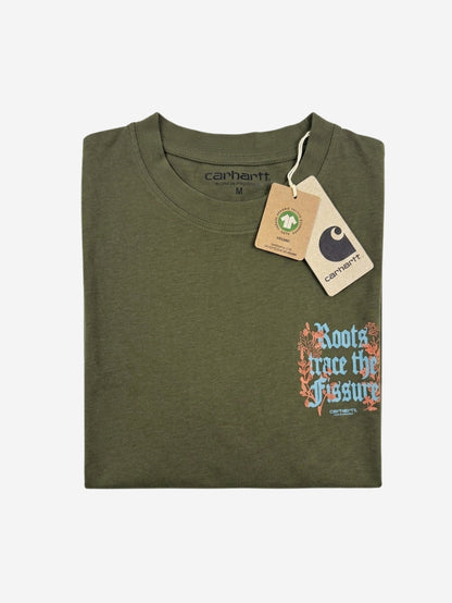 Men's 100% Cotton Crew Neck T-Shirt – Roots (Dark Olive) | 180 GSM