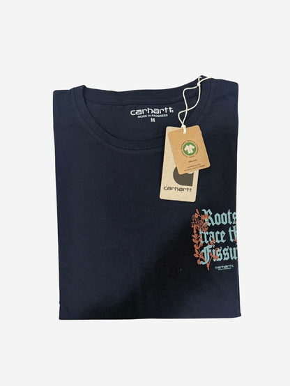 Men's 100% Cotton Crew Neck T-Shirt – Roots Print (Black) | 180 GSM