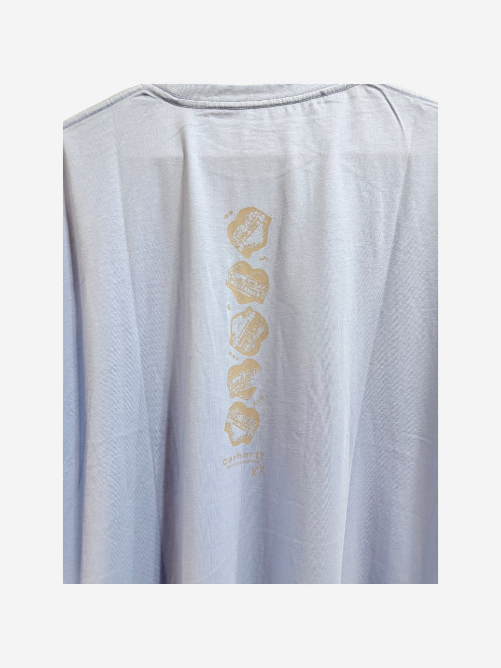 Men's 100% Cotton Crew Neck T-Shirt – Small Chest Print (Dusty Blue) | 180 GSM