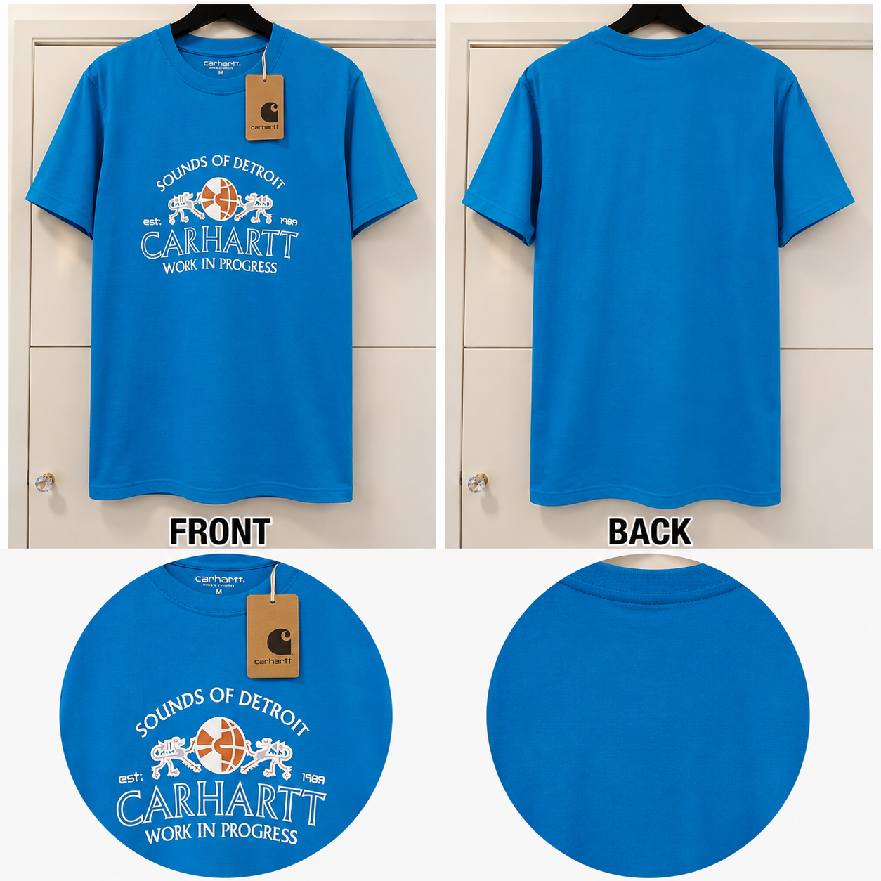 Wholesale Lot: Carhartt WIP "Sounds of Detroit" Graphic Tee (Blue) – Size L