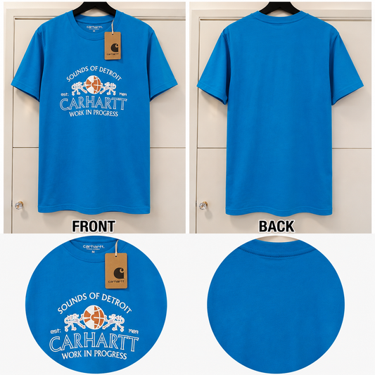Wholesale Lot: Carhartt WIP "Sounds of Detroit" Graphic Tee (Blue) – Size L