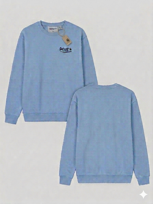 Here is the wholesale product information for the sweatshirt featured in Gemini_Generated_Image_4tysyu4tysyu4tys.png.  Wholesale  Premium Light Blue Graphic Sweatshirt Collection