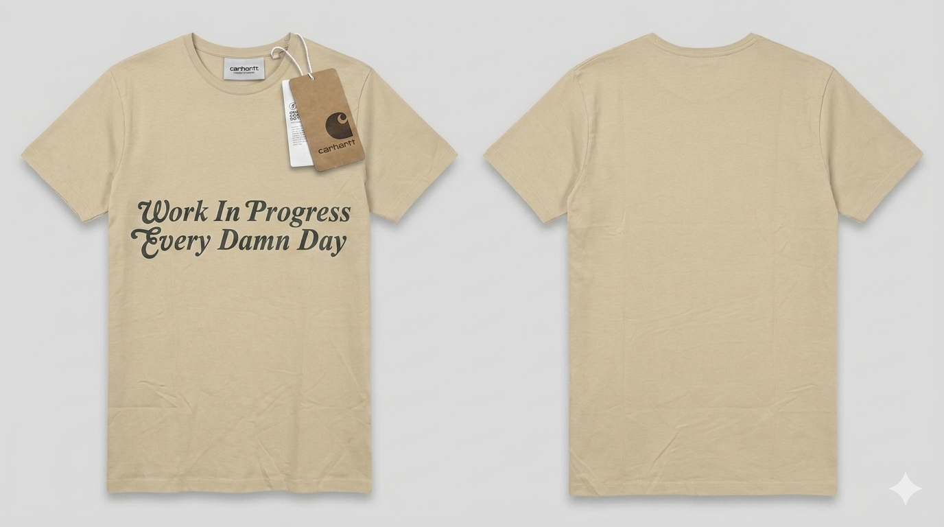 Wholesale'Work In Progress' Graphic Tee – Premium Earth Tone Collection