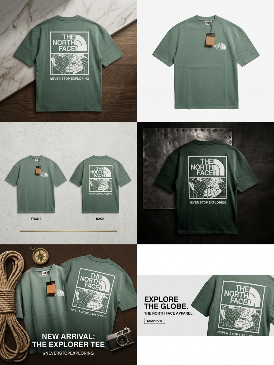 The North Face Global Adventure Graphic Tee – Sage Green