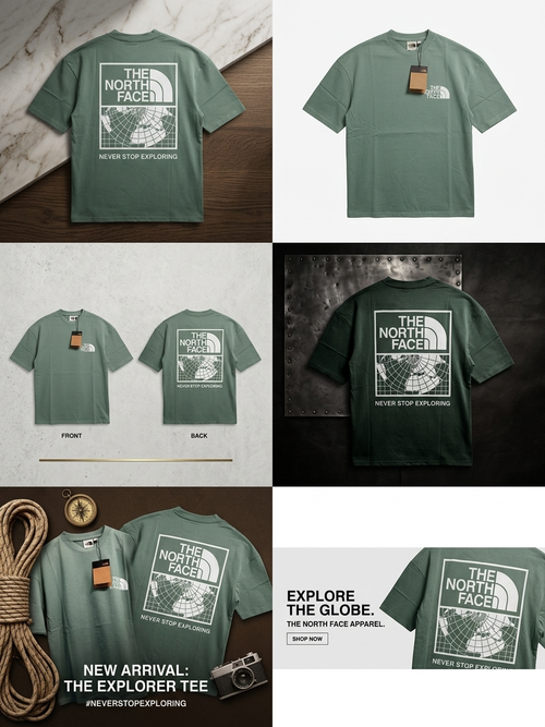 The North Face Global Adventure Graphic Tee – Sage Green