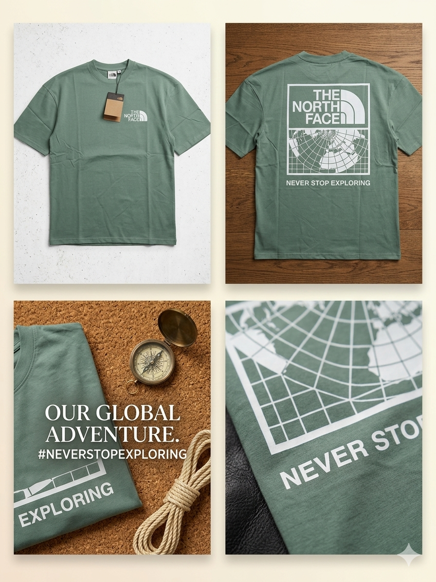 The North Face Global Adventure Graphic Tee – Sage Green