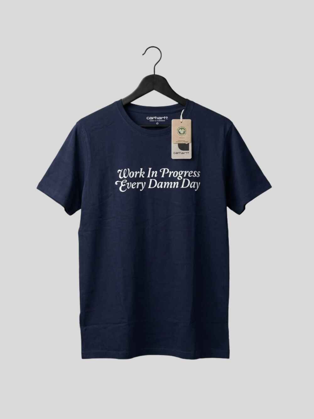 Premium Cotton T-Shirt – Damn Day Print (Navy)