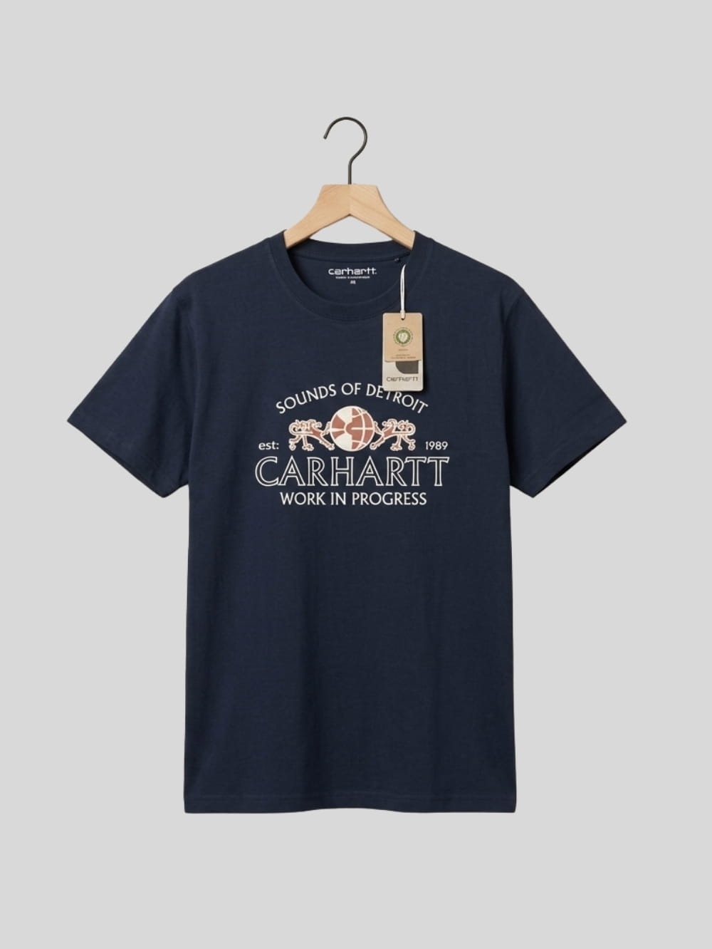Premium Cotton T-Shirt – Sound of Detroit Print (Navy Blue)