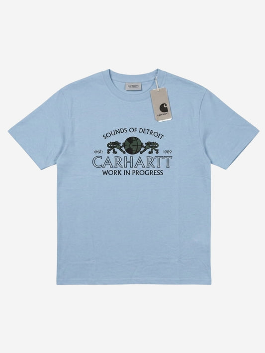 Men's 100% Cotton Crew Neck T-Shirt – Sound of Detroit (Sky Blue) | 180 GSM