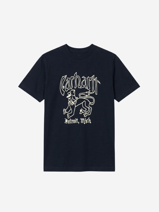 Men's 100% Cotton Crew Neck T-Shirt – Detroit Mich Print (Black) | 180 GSM